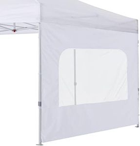 COOSHADE Instant Canopy SunWall 8x8 Canopy SideWall for Pop up Canopy Tent, 1 Pack Sidewall with Mesh Window Only, White