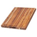 TeakHaus Edge Grain Cutting Board w/Hand Grip + Juice Canal (Rectangle) | 20" x 15" x 1.5"