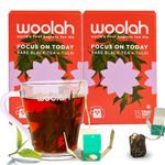 Woolah Rare Assam Black Tulsi - World's 1st Bagless Whole Leaf Organic Tea Dip | 30 pcs (60 Cups) | Single Origin Tea | Naturally Anti-Oxidant | Relieves Stress | Plastic-free | Pack of 2