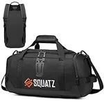 SQUATZ Travel Duffle Backpack - Convertible Foldable Gym Carry On Bag, Adjustable and Removable Shoulder Strap, Spacious Shoe Compartment and Multiple Pockets, Luxury Fashion Bag Travel, Gym, Vacation