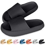 Pillow Slides Slippers for Women and Men Ultra Soft Cloud Cushion Slides Slippers EVA Foam Thick Sole Non Slip Bathroom Shower Summer Beach Slides Sandals for Indoor Outdoor Flip Flops