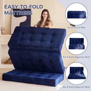 MAXYOYO Double Folding Mattress – 135x190cm Portable Bed