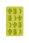 BarCraft Tropical Chic Novelty Silicone Ice Cube Tray, 22 x 13 cm (8.5" x 5") - Green