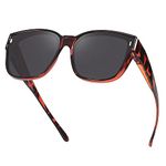 SIPHEW Polarised Fit Over Sunglasses Womens Mens Wrap around Sun Glasses Over Sunglasses UV400 Protection