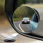 Blind Spot Mirrors 4 Pack HD Frameless Convex Mirrors for Wide Angle Side View Blind Spot Coverage