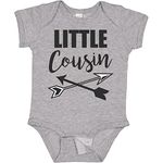 inktastic Little Cousin with Arrows Infant Creeper Heather Grey 18 Months