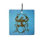 Gorilla Drummer Car Air Freshener (Funny/Fun Xmas Christmas Stocking Filler/Secret Santa/Novelty Scented Animal Gift)