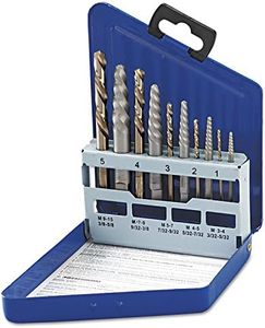 Irwin Hanson Spiral Extractor and Drill Bit Set, 10 Piece, 11119