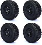 RCAWD Already Glued RC Wheel and Tires fit 12mm Hex Hub for 1/10 Series RC Truck Car Slash 2WD 4X4 4WD Baja Rey Series