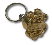 KUSTOM66 Key Ring Dollar Gold, gold, S