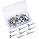 20 Sets Furniture Connection Fittings Kit, 3-in-1 Furniture Connector Fixing Screw with Locking Cam Fitting, Dowel Screws, Pre-Inserted Nut for Furniture, Cabinet, Connecting, Wardrobe