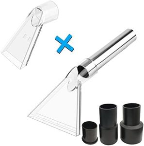 Happy Tree Universal Fit All Shop Vacs with 2-1/2"&1-7/8"&1-1/4" Adapters, Large & Small Clear Extractor Accessory for Upholstery & Carpet Cleaning and Car Detailing, Shop Vac Extraction Attachment