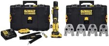 DEWALT 20V MAX Compact Press Tool Kit with CTS Jaws, 1/2-1-1/4 Inch, Cordless, 2 Batteries and Charger Included (DCE210D2K)