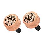 KeeKit Car Essential Diffuser, Mini Car Wood Diffuser with Vent Clip, Portable Aromatherapy Locket, 2 Pieces