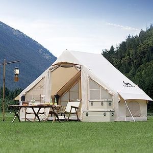 TOMOUNT Inflatable Tent Glamping Tent for Family Camping 10 * 6.8 * 6.5ft High 3-4 Person Air Tent