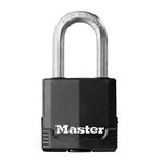 MASTER Lock Heavy Duty Padlock, Security Level 10/10, Outdoor, Keyed, Covered Laminated Steel, Weatherproof, Medium Shackle