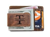 Personalized RFID Leather Money Cli