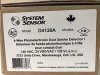 System Sensor D4120 InnovairFlex 4-Wire Photoelectric Duct Smoke Detector, Built-in Short Circuit Protection from Operator Wiring Errors, Field Selectable Settings for Configuring The Detector