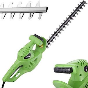 BAKAJI Tagliasiepi Elettrico Potenza 500W Sega Elettrica Taglia Siepi Tagliabordi Decespugliatore Giardino Lame in Acciaio e Manico Ergonomico Utensili Giardinaggio