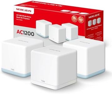 Mercusys TP-Link Halo H1200G(3-pack) WiFi Mesh Dual Band AC1200Mbps, Porte Ethernet Gigabit, 3 Pezzi con Copertura Fino a 320㎡, Beamforming, MU-MIMO, Modalità Router e Access Point