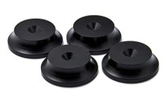 PrecisionGeek - Black Anodised Aluminum with 5 Radius Decor Finish, 20mm Diameter for HiFi Floorstanding Speakers, Soundbars, Cabinets - Pack of 4 pieces