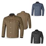 MAXIMO-MOTO BELA Clutch Wax Urban Outfitters Jacket - Motorcycle Jacket - Mens Wax Jacket -Biker Jacket - Many Colors & Sizes (UK, Alpha, 6XL, Regular, Regular, Olive)