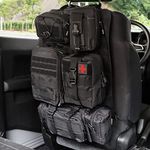 MAIKER Tactical Seat Back Organizer, Upgrade Tactical Vehicle Panel Seat Back Organizer with 5 Detachable Molle Pouch, Universal fits for Most of Car