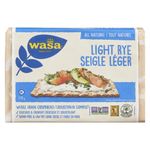 Wasa, Light Rye Crispbread, Whole Grain Crisps, Low Calorie Snack, Non GMO, Healthy Crackers, 270g