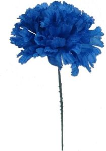 Larksilk 1000 Pack Bulk Royal Blue Silk Carnations - Artificial Carnation Flower Heads with 5" Stems & 3.5" Blooms, Real Touch Fake Carnations for Wedding Centerpieces, Bridal Bouquets & Floral Arches