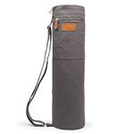 ELENTURE Full-Zip Exercise Yoga Mat Carry Bag with Multi-Functional Storage Pockets, Gray