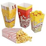 30 Pcs Popcorn Favor Containers, 28oz Cardboard Popcorn Holder, Paper Popcorn Boxes with Exquisite Pattern, Popcorn Containers Holds Popcorn and Candy, Perfect for Parties, Kids, and Movie Nights