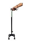 Kds Surgical 4 Leg Black Walking Stick with Support