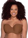 Curvy Kate Women's Luxe Strapless Bra, Opaque, Brown (Caramel Caramel), (Size:36DD)