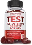 Testosterone Booster For Men Gummies - Male Enhancement, Boosts Energy, & Optimizes Physical Performance. Formulated with Tribulus, Horny Goat Weed, Saw Palmetto, Maca Root & More - 60 Gummies