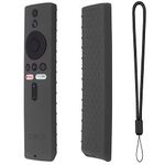 Oboe Silicone Tv Remote Cover Compatible with Xiaomi Mi TV Remote Netflix/Amazon Model 4X (65,55,50,43 inch)/ 4A (40 inch) Shockproof Cover with Loop (Dark Grey) [Remote NOT Included]