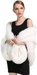 Faux Fox Fur Long Shawl Cloak Cape 