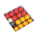 BALLSHOP Pool Balls Set Full Size Standard Size Pool Table Balls UK Regulation Red-Yellow Quality Competition Match