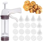 ShawFly Cookie Maker Press Gun Kit Biscuit Making and Icing Set for Cake DIY Decorations with 13 Discs and 6 Icing Tips,Multifunctional Comfort Grip Cookie Press Pump