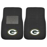 FANMATS 10744 NFL Green Bay Packers 2-Piece Embroidered Car Mat