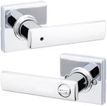 Kwikset Breton Privacy Door Lever for Bed and Bathroom Doors in Polished Chrome