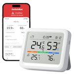 SwitchBot Weather Stations Wireless, Thermometer& Temperature Humidity Monitor, Weather Forecast with Date, SwitchBot Hub Required, Free Data Storage Export