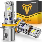 Termitor Latest & Brightest 9007 led Bulbs, (1200%) 12X 90,000LM Extreme Brightness HB5 bulb, 6500K Cool White, IP68 Waterproof, Plug-N-Play, Pack of 2, HID bulbs,1:1 Size Replacement