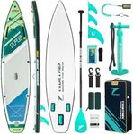 TIDETREK 11'6" Inflatable Stand Up Paddle Boards, Premium SUP Accessories, Non-Slip Comfort Deck for Youth & Adults (Coastal Sage)