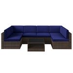 SONGMICS 7-Piece Patio Furniture Set, Outdoor Sectional Sofa Couch, Patio Conversation Set, UGGF015I01