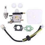 HouYeen Carburetor Carb Kit for 2-Cycle Mantis Tiller 7222 7225 Echo 12520013123 Zama C1U-K17 C1U-K27 C1U-K27A C1U-K54A