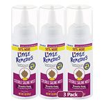 Little Remedies Sterile Saline Nasal Mist | Safe for Newborns | 3 FL OZ | Pack of 3