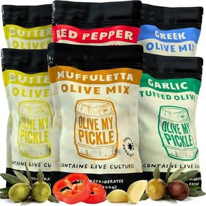 Live Culture & Probiotic Olives for Gut Health - BIG HEALTHY OLIVE BUNDLE (6 PACK) by Olive My Pickle