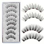 Onewly Magnetic Eyelashes, 2 Pair Reusable Magnetic Eyelashes Natural Look, magnetic eyelashes with applicator, No Glue Needed Magnetic Eyelashes Magnetic Lashes Kit, Easy to Wear and Remove