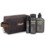 Chassis Gift Set—Men’s Premium Anti-Chafing Cream, Body Wash, and Body Powder—Set of 3 with Free Toiletry Bag