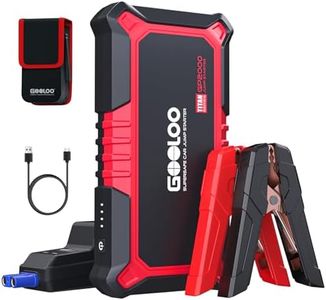 GOOLOO Booster Batterie Voiture 2000A GP2000 12V Démarreur Supersafe (Jusqu'à 8,0L Essence 6,0L Gazole) Jump Starter avec Pinces sécurité intelligentes+Lampe LED+Sorties ChargeRapide 3.0